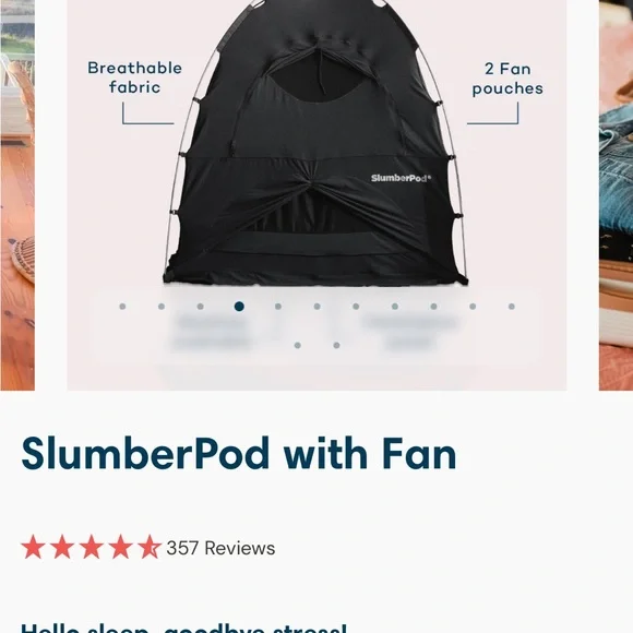 SlumberPod Privacy Tent with Fan - Picture 2 of 2